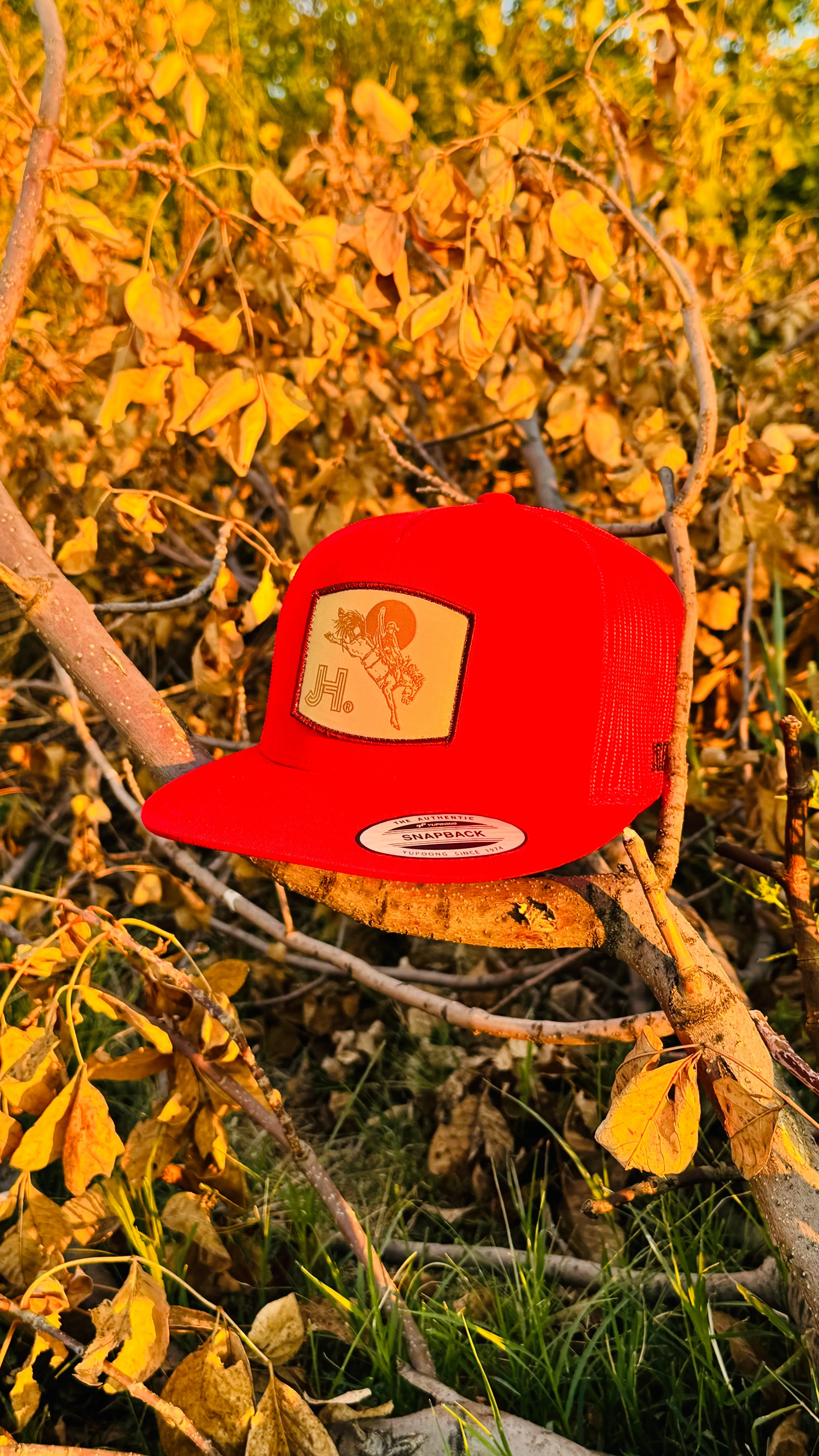 2024 Jobes Hats- All Red Bucker patch