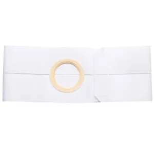 6" White, Regular Elastic, Nu-Form Belt, Prolapse Flap, Large, 3-1/2" Center Opening