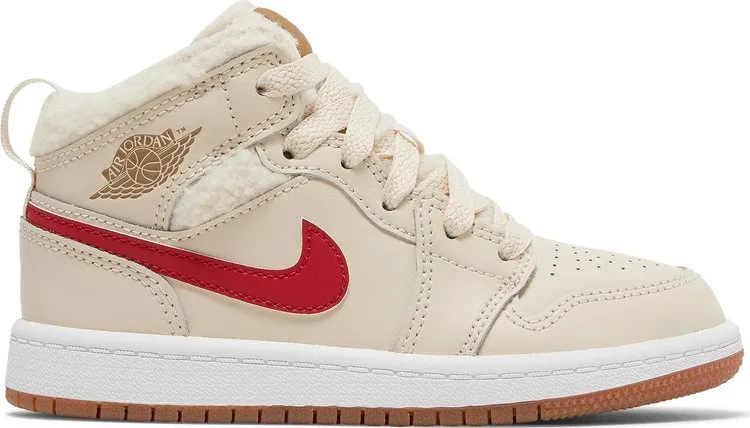 Air Jordan 1 Mid Utility PS Fleece Sneakers, Beige