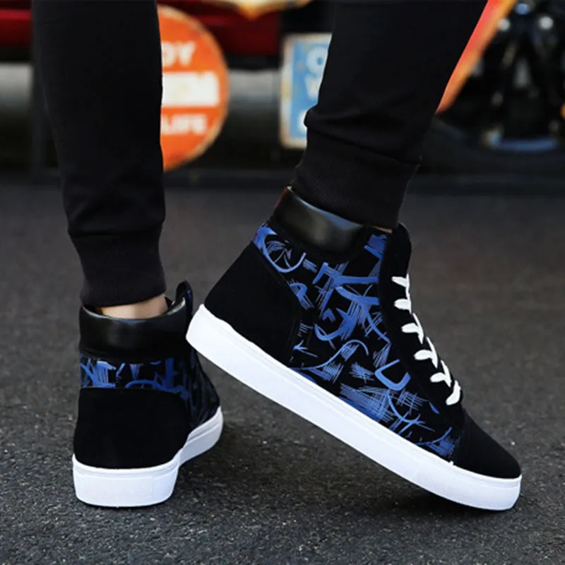 Amozae Fashion Men Shoes New Men Casual Shoes High Top Sneakers Men Vulcanized Shoes Platform Sneakers Quality Mens Sneakers Masculinas