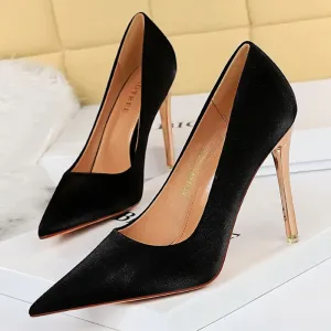 Amozae-     Women 8.5cm High Heels Pumps Silk Stiletto Escarpins Blue Heels Lady Fashion Wedding Bridal Stripper Satin Luxury Shoes