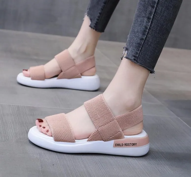 Amozae Women's Sandals 2022 Summer Fashion Platform Romen Sandals Women Closed Toe Flat Sandals Women Outdoor Casual Sport Sandals