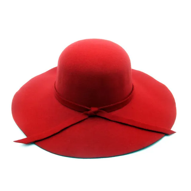 Autumn winter Summer fashion fedoras vintage pure Women's Beach Sun hat female waves large brim sunbonnet fedoras lady sun hat