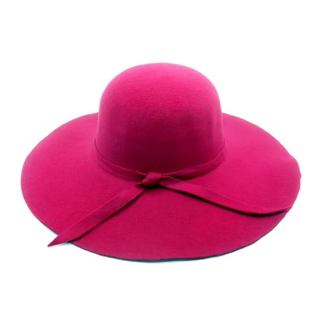 Autumn winter Summer fashion fedoras vintage pure Women's Beach Sun hat female waves large brim sunbonnet fedoras lady sun hat