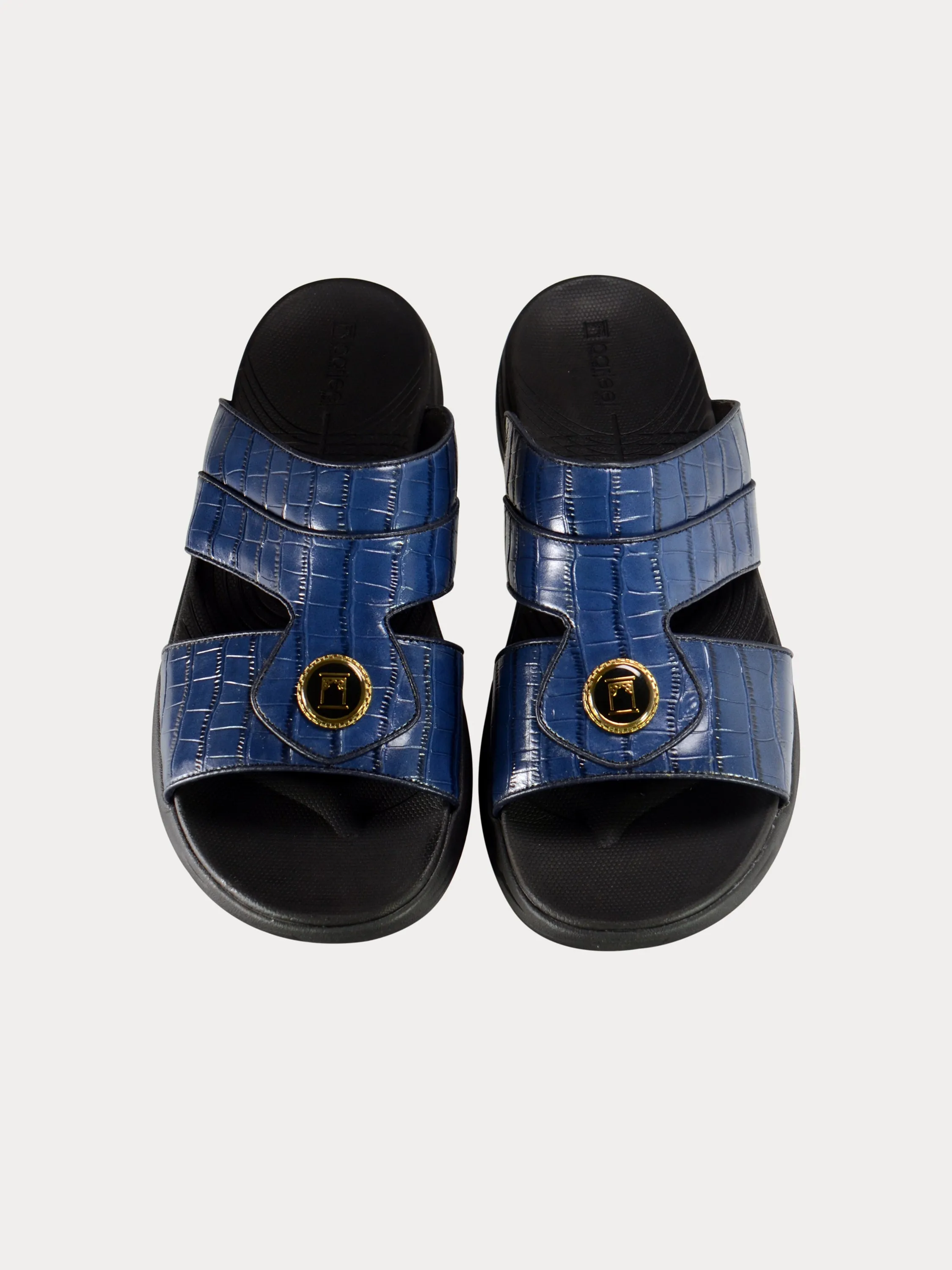 Barjeel Uno D197123 Croco Round Buckle Arabic Sandals