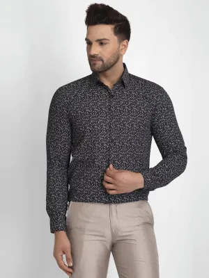 Black Printed Formal Shirt