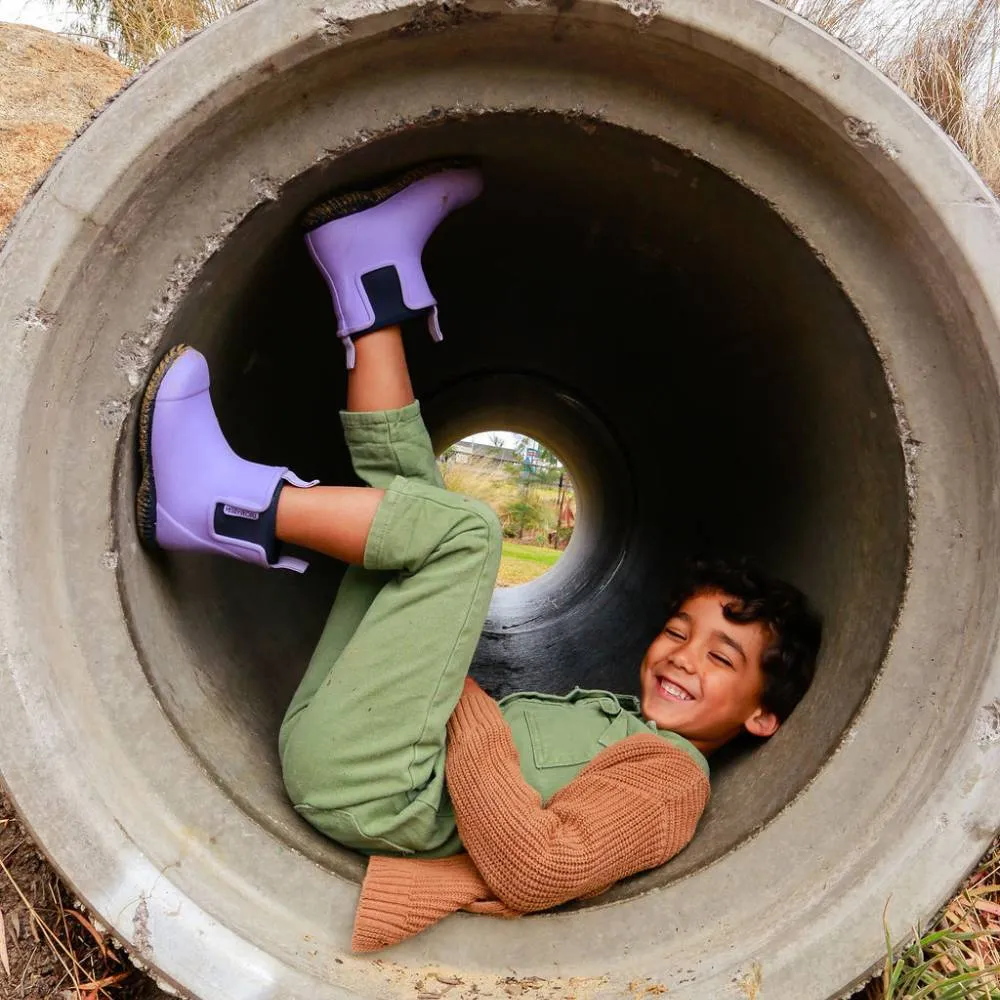 Bobbi Kids Gumboot // Lavender & Navy