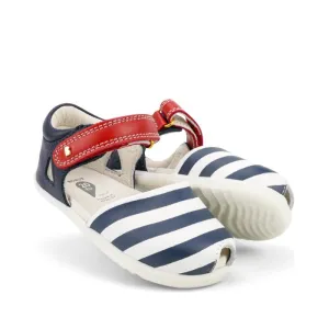 Bobux Step Up Twist Sandal Navy Stripes - NOT RETURNABLE