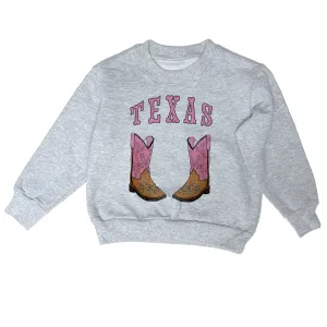 Boots Texas Pink - Heavy Fleece sweatshirt grey