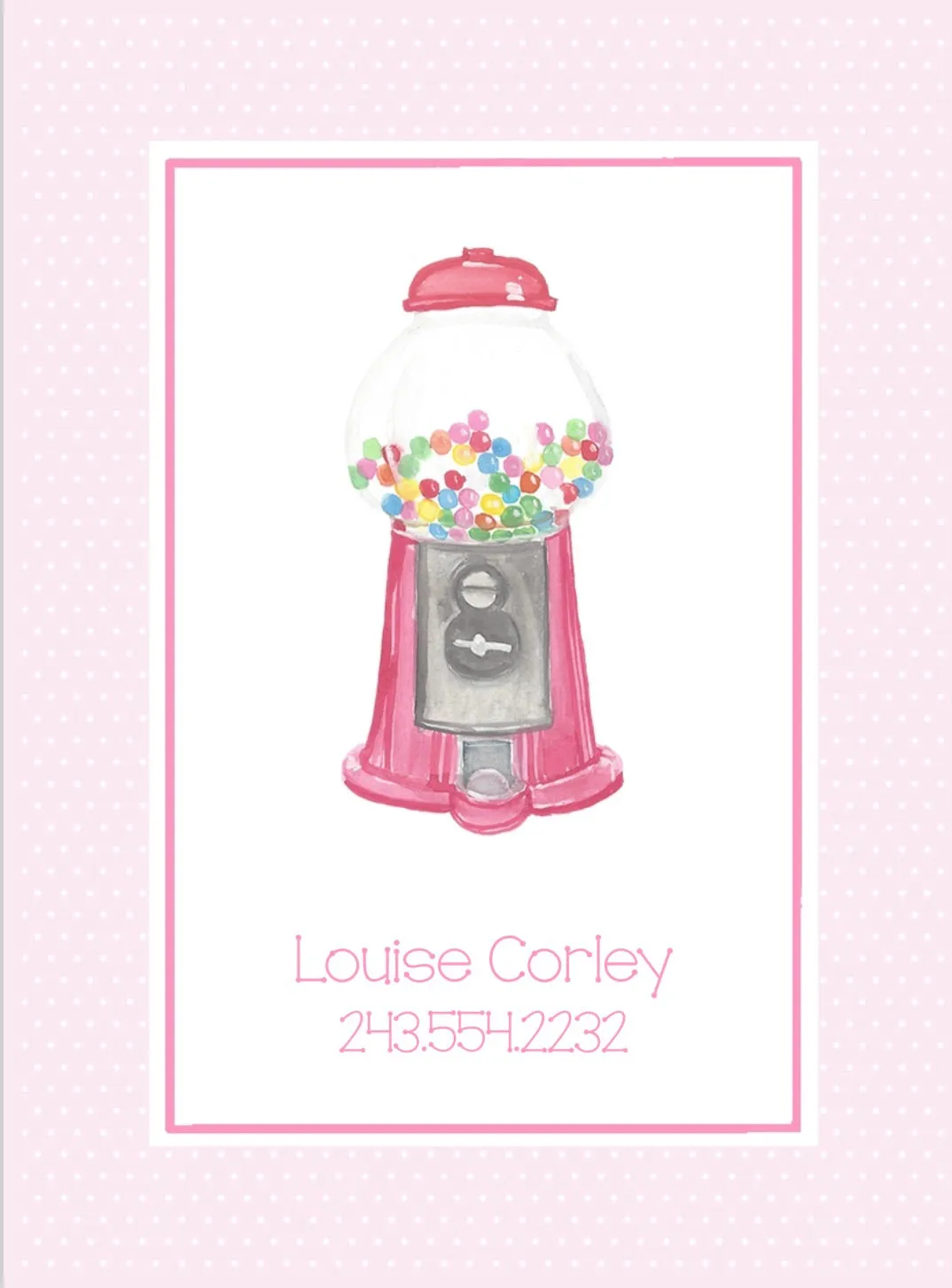 Bubblegum Machine Luggage Tag