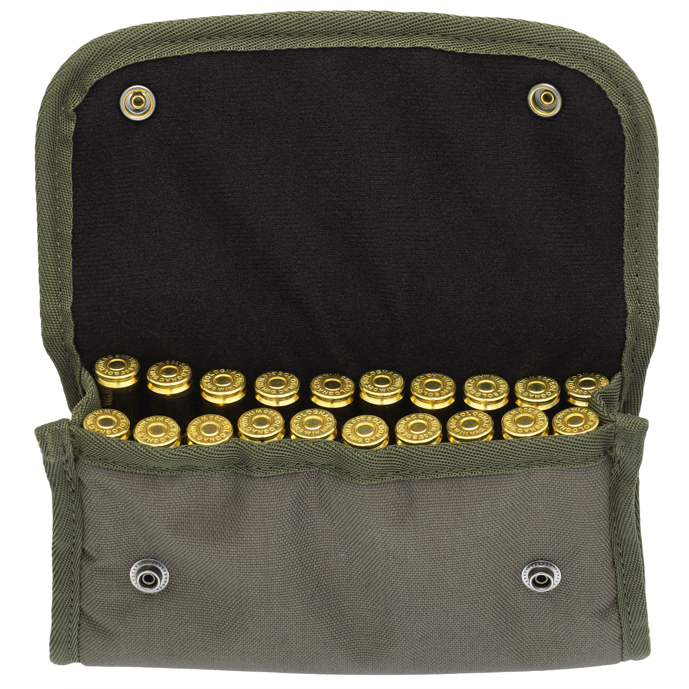 CARTRIDGE BAG FOR 20 CARTRIDGES GREEN SOLOGNAC, khaki