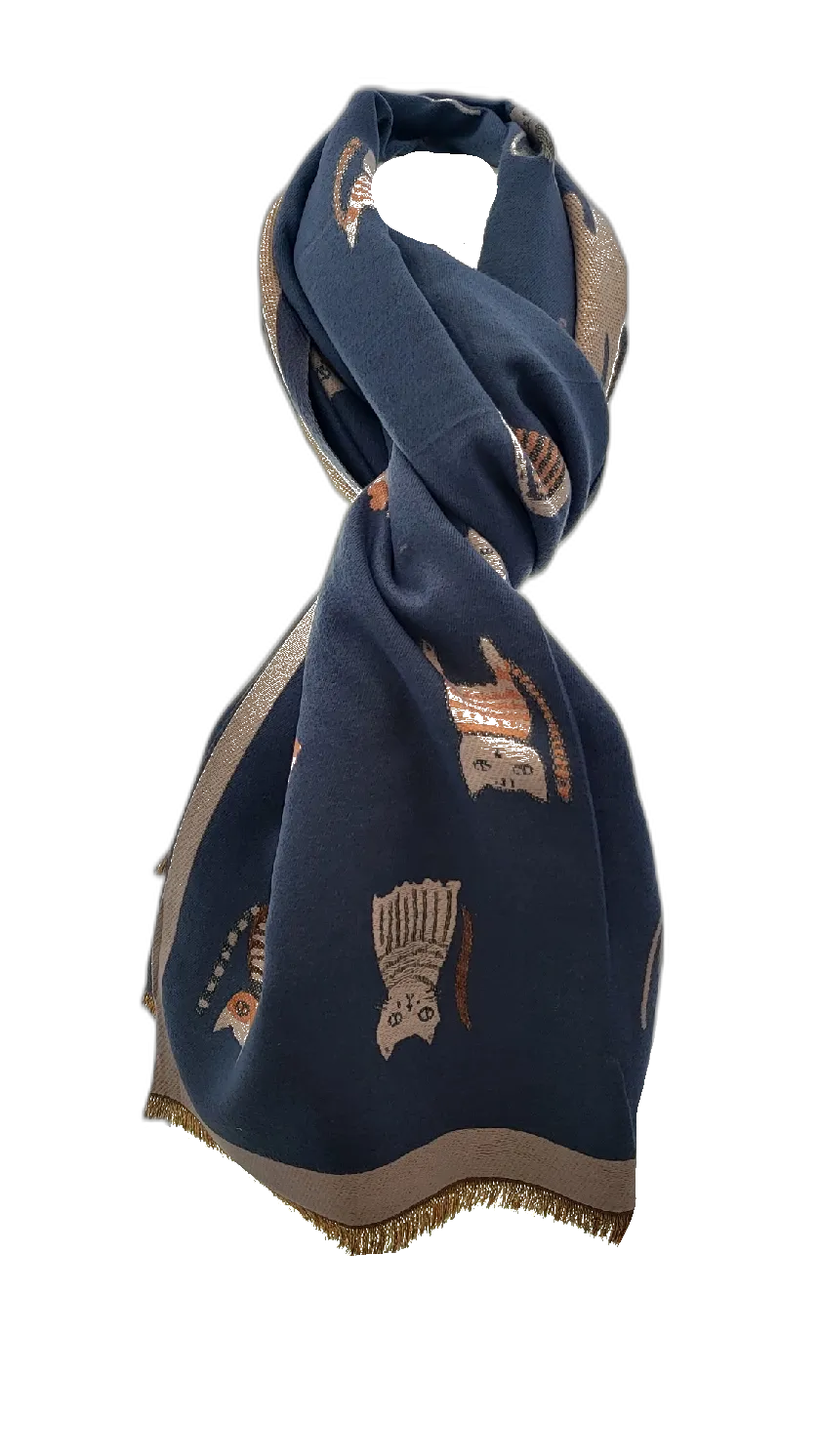 CAT PATTERN RMD2305-22 VERA TUCCI SCARF NEW FOR AW23!