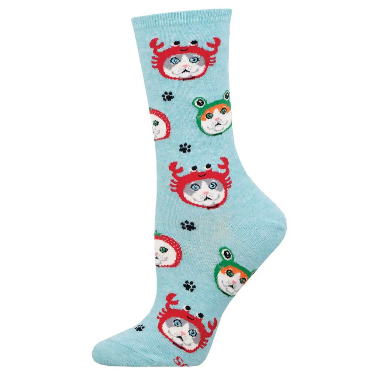 Cats In Hats (Blue) Women's Crew Sock