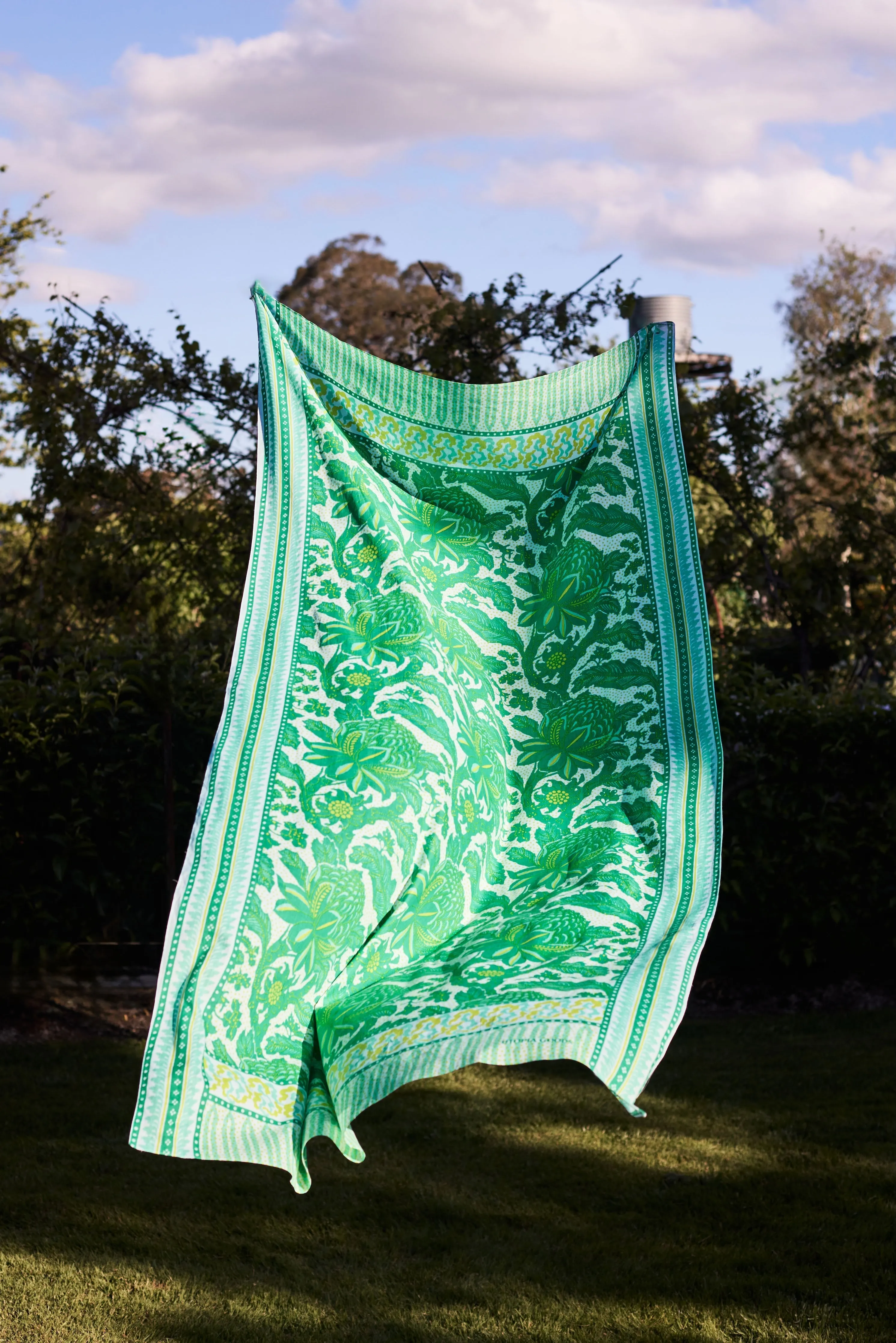 Classic Waratah Green Sarong