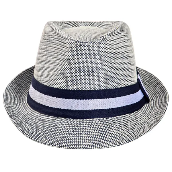 Classy Men Blue Straw Fedora