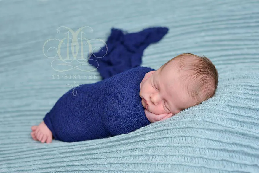 Cobalt Blue Stretch Knit Baby Wrap