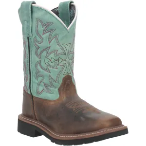 Dan Post Kids Girls Nia Cowboy Boots Leather Brown/Turquoise