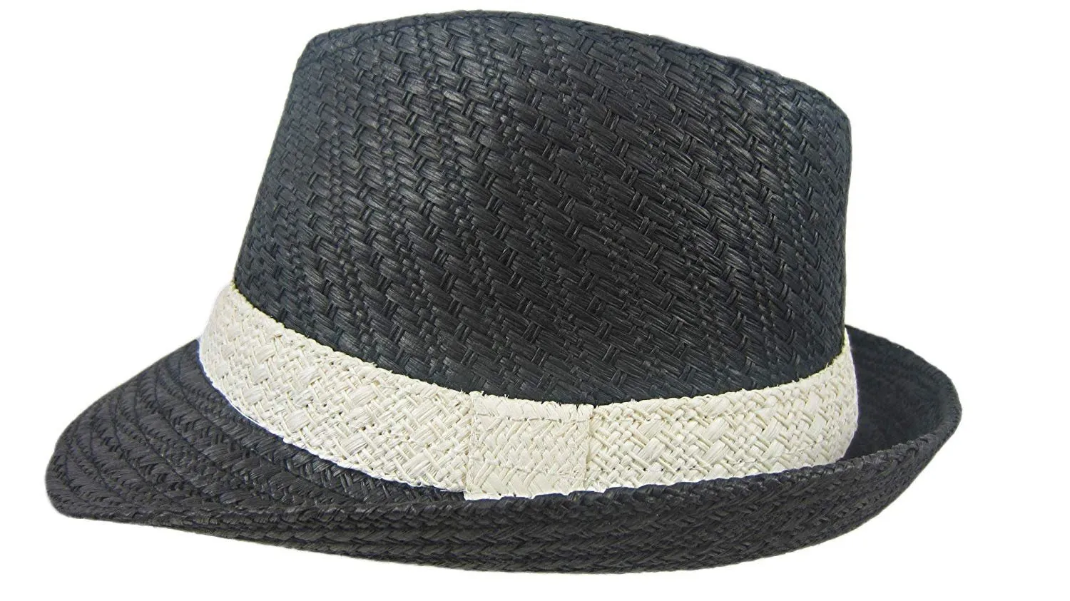 Dobbs Mini Black Straw Hat Fedora Size S/M