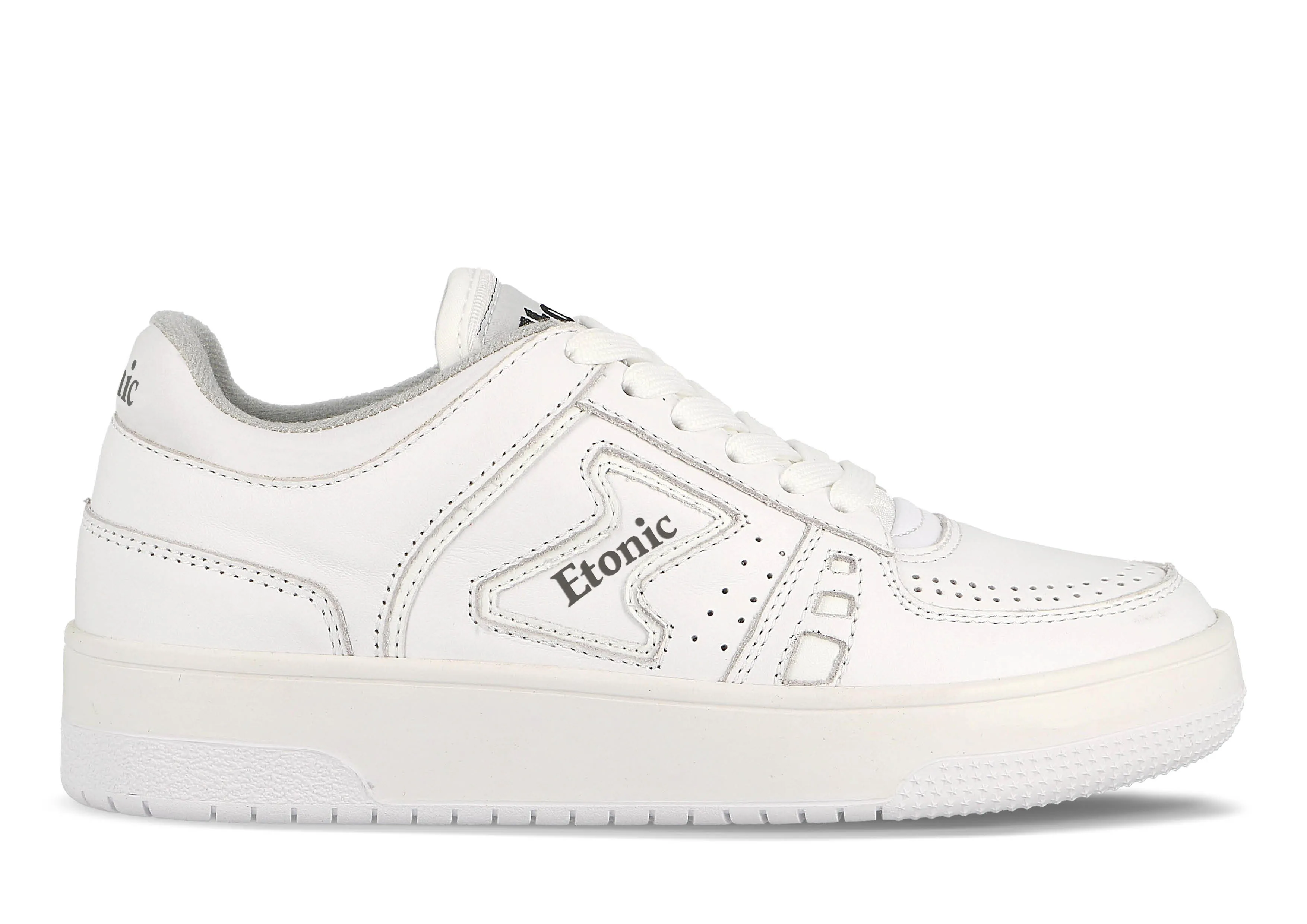 Etonic B509 sneakers in white leather with white canvas collar