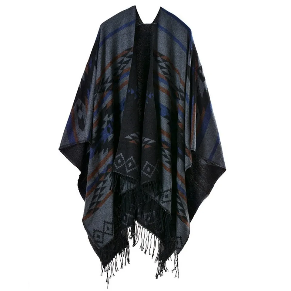 Fashion Poncho Ethnic Silk Scarf Printed Bandana Shawl #389