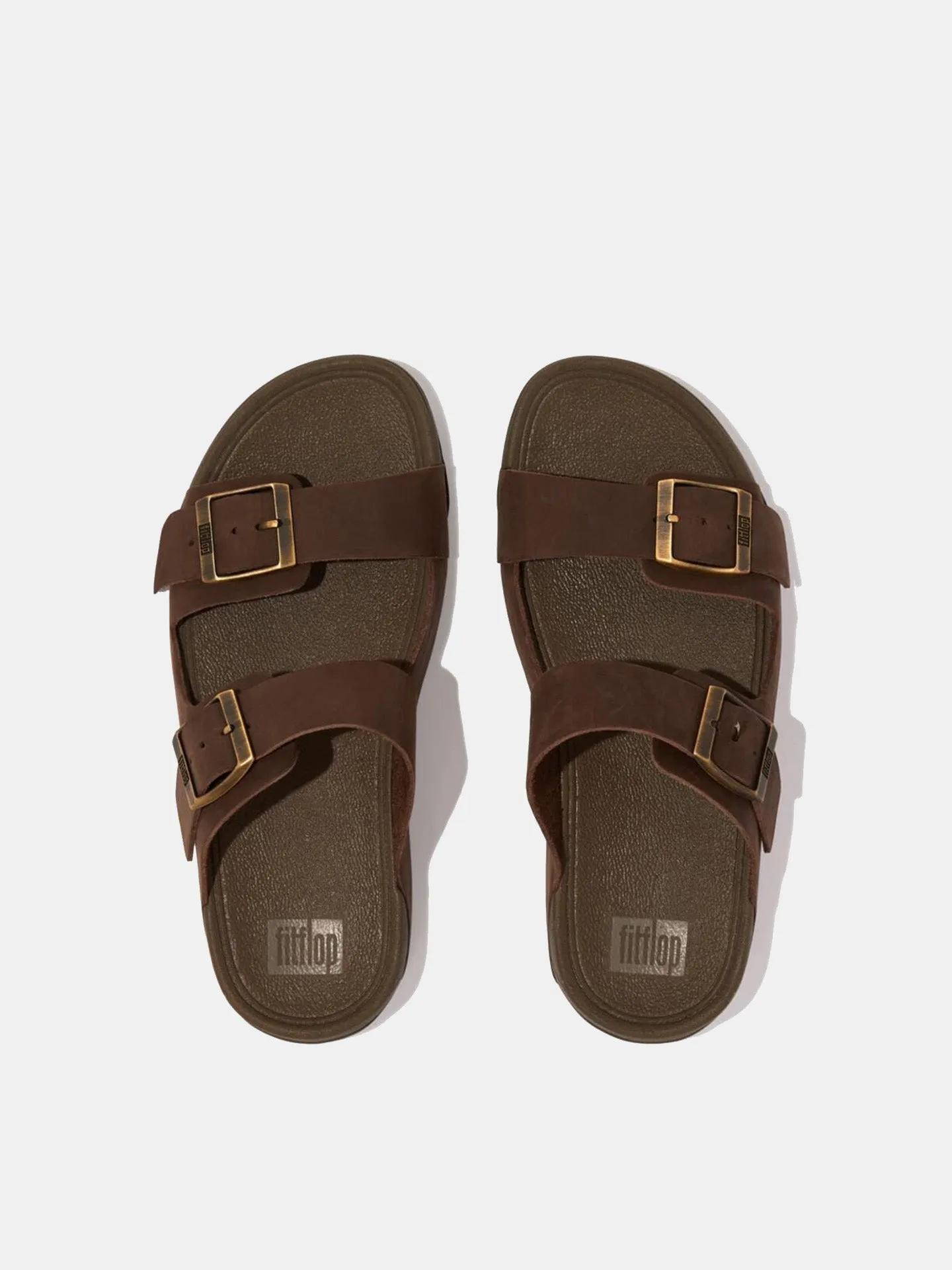 Fitflop Men's Gogh Moc Buckle Leather Slides