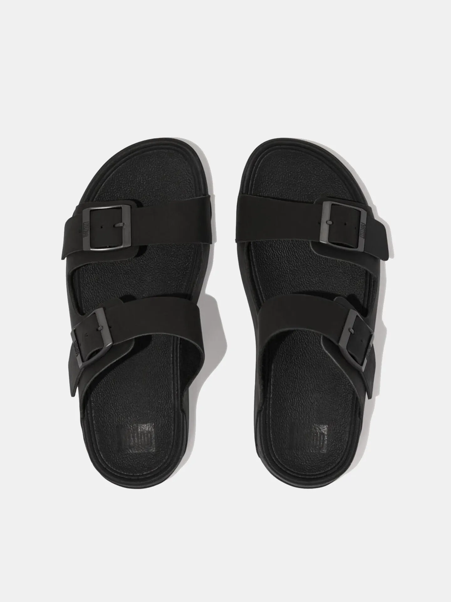 Fitflop Men's Gogh Moc Buckle Leather Slides