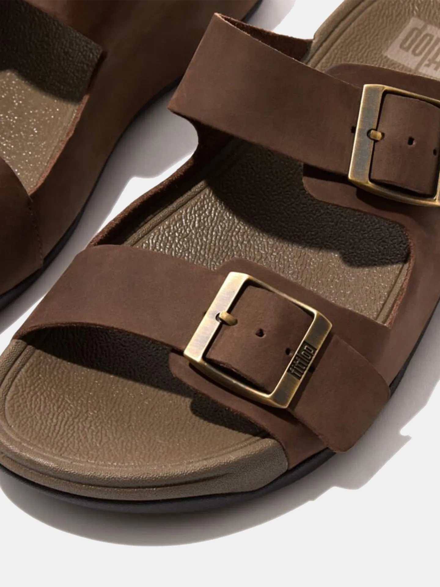 Fitflop Men's Gogh Moc Buckle Leather Slides