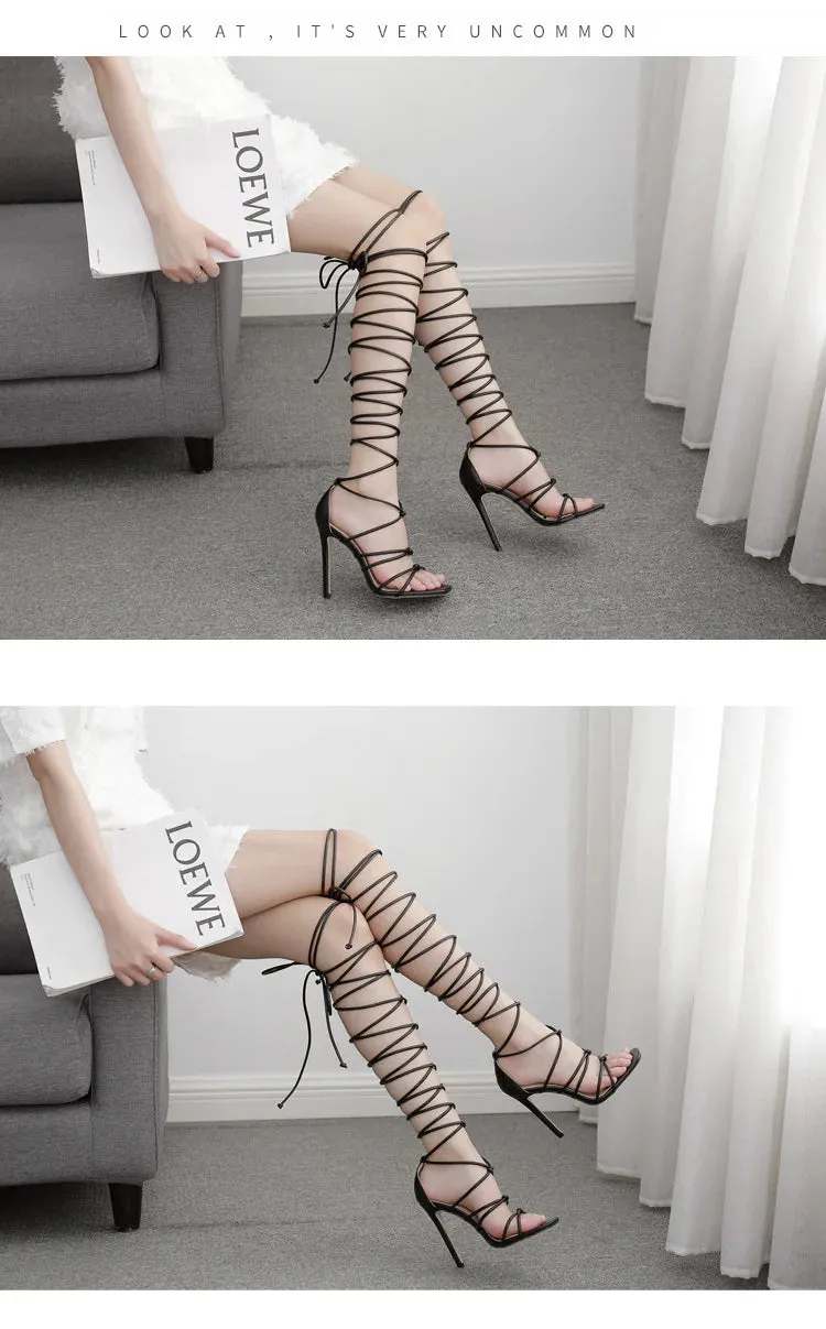 Gladiator Laced High Heels