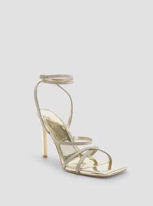 Gold Sabie Patent High Heels