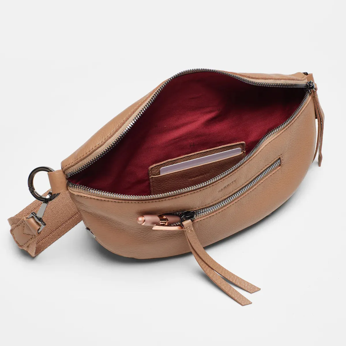 Hammitt Charles Leather Belt Bag in Biscotti