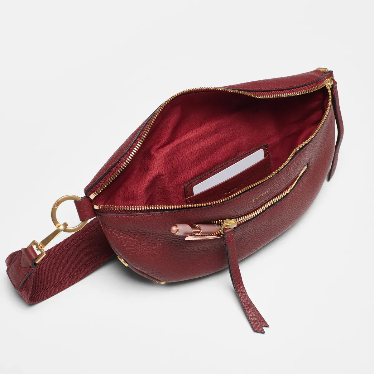 Hammitt Charles Leather Belt Bag in Pomodoro Red