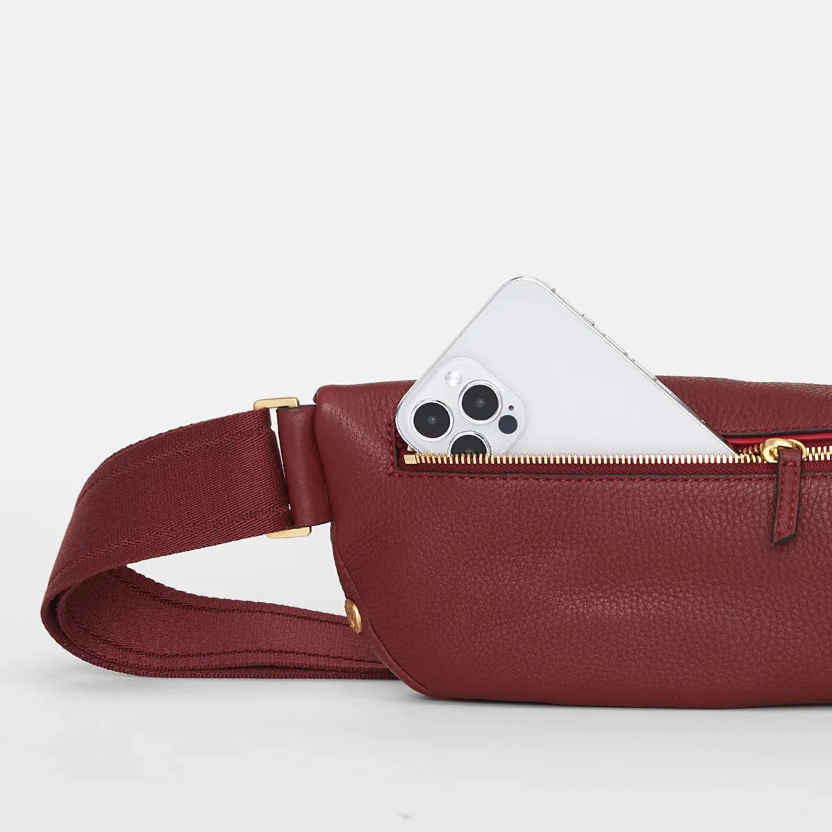 Hammitt Charles Leather Belt Bag in Pomodoro Red