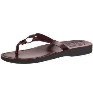 Holy Land Market Men/Women Biblical Jesus Leather Sandals/Slides From Jerusalem (Jericho Style II)