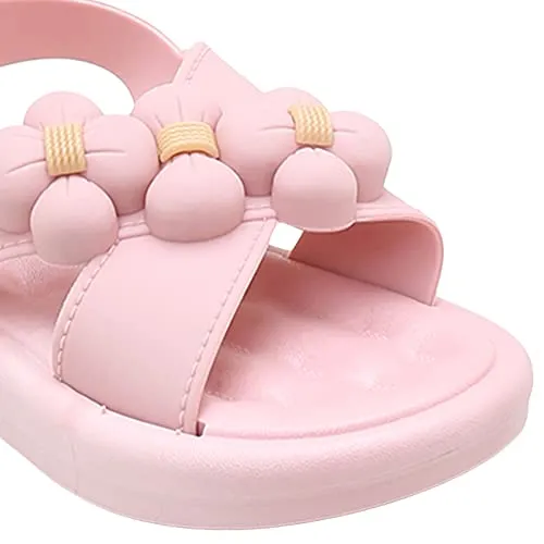 Hopscotch Boys and Girls PVC Plastic Floral Applique Sandals in Pink Color, UK:10 (TB4-4056466)