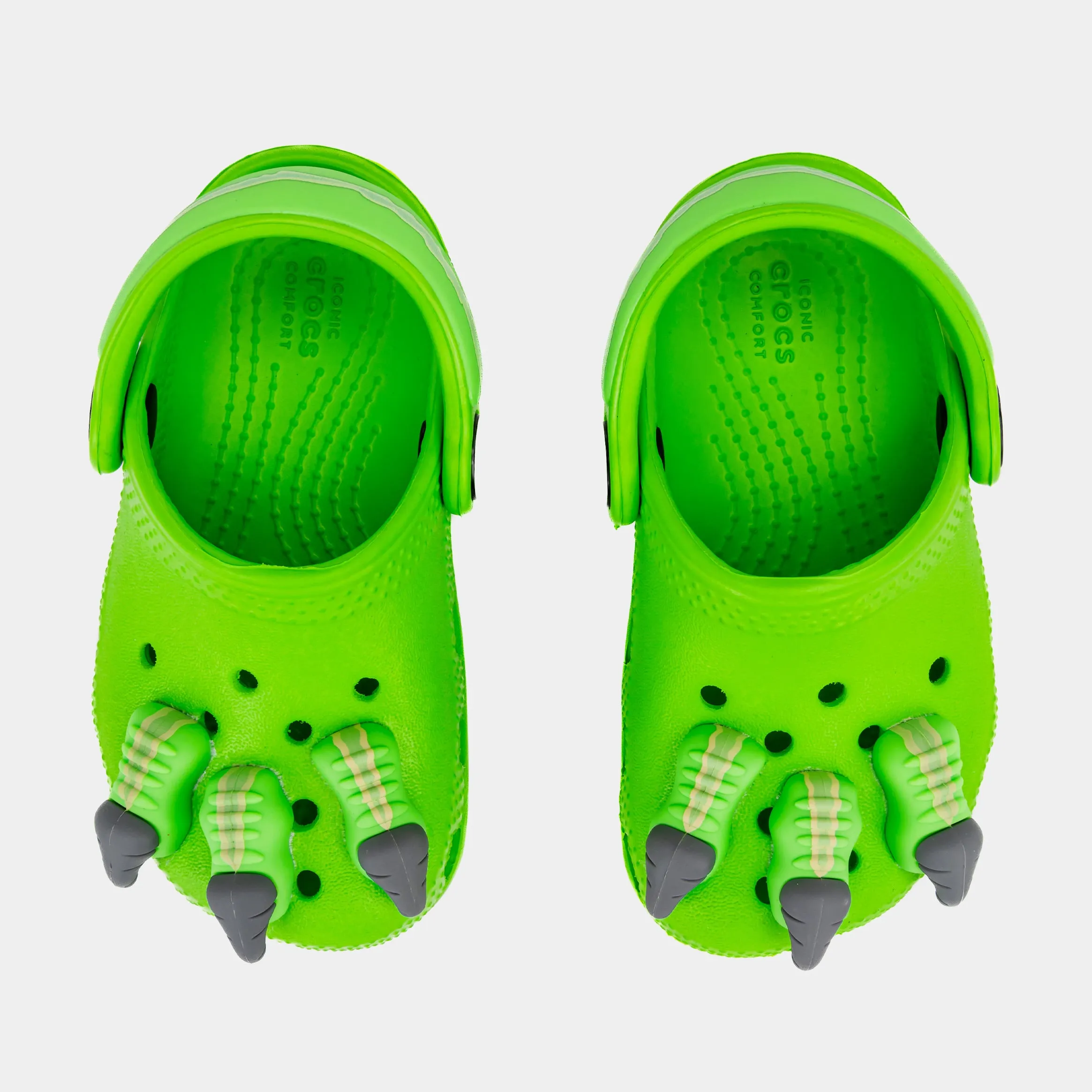 I Am Dinosaur Classic Clog Infant Toddler Sandals (Green)