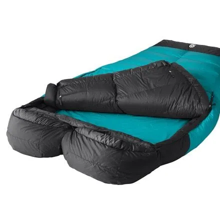 Inferno Double Sleeping Bag: 15ft Down The North Face in Enamel Blue/TNF Black