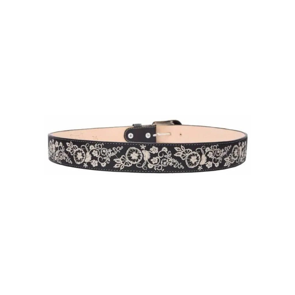 JB15-01 Black Flowers Belt for Woman