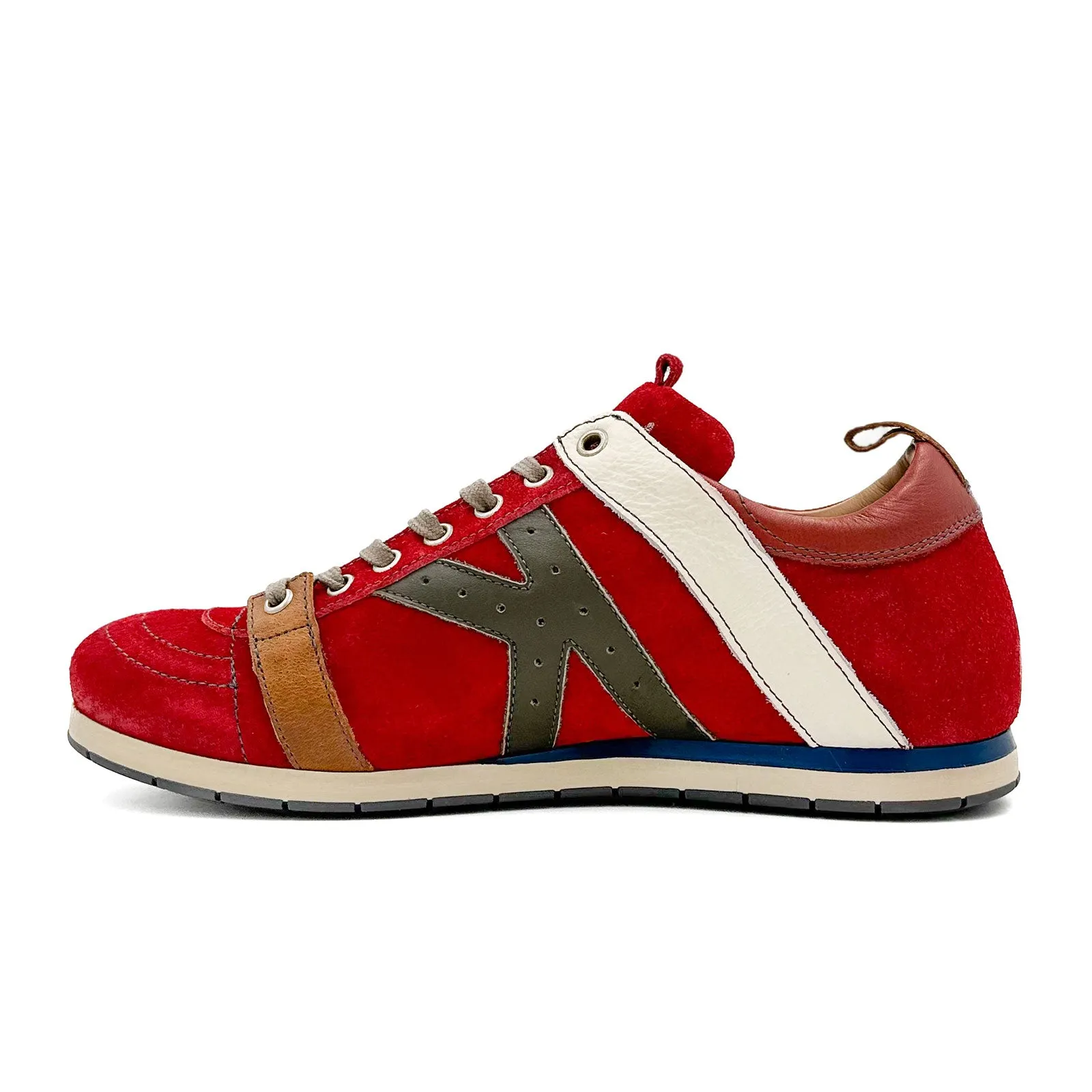 Kamo-Gutsu TIFO 042 Low Sneaker (Men) - Rosso Oil/Cactus