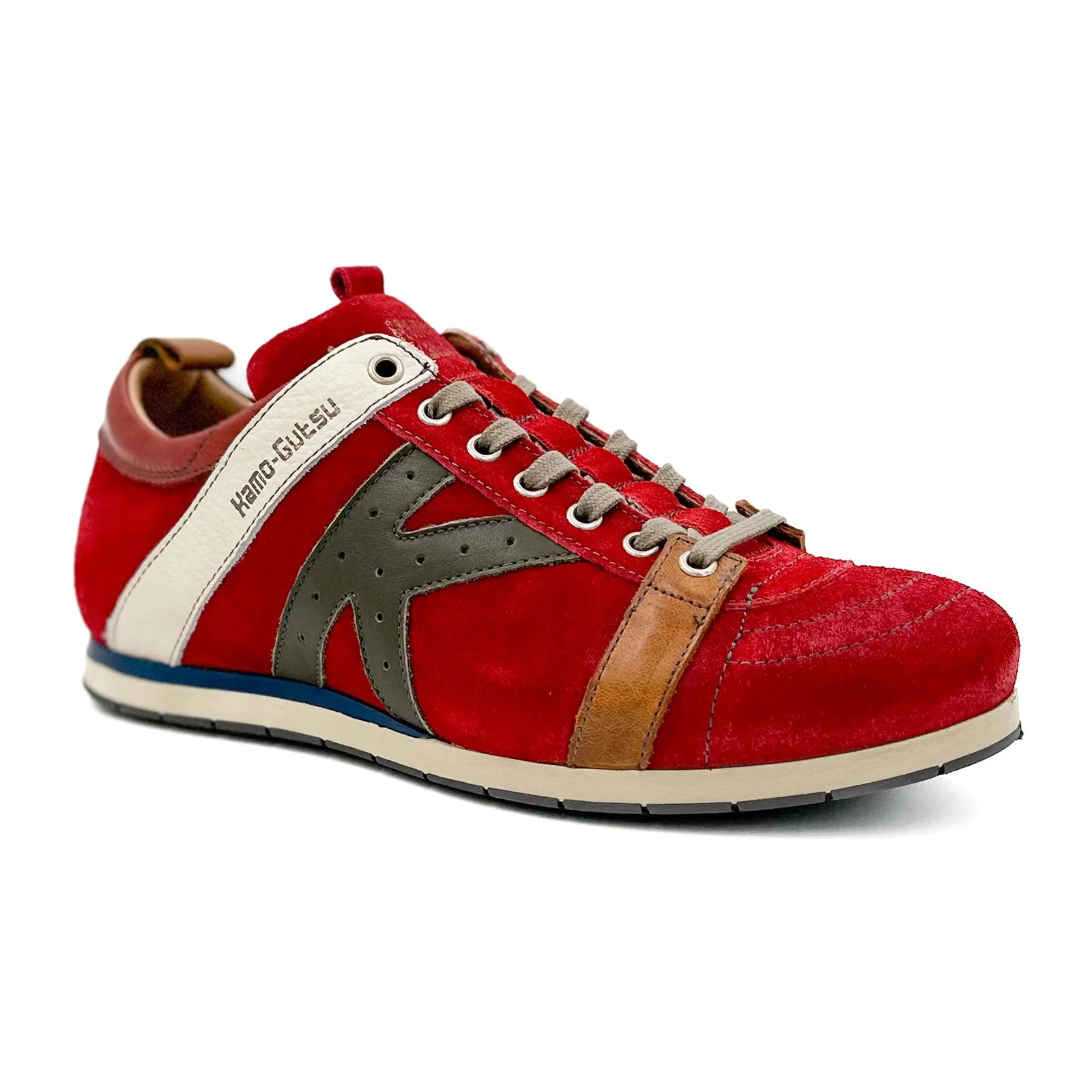 Kamo-Gutsu TIFO 042 Low Sneaker (Men) - Rosso Oil/Cactus