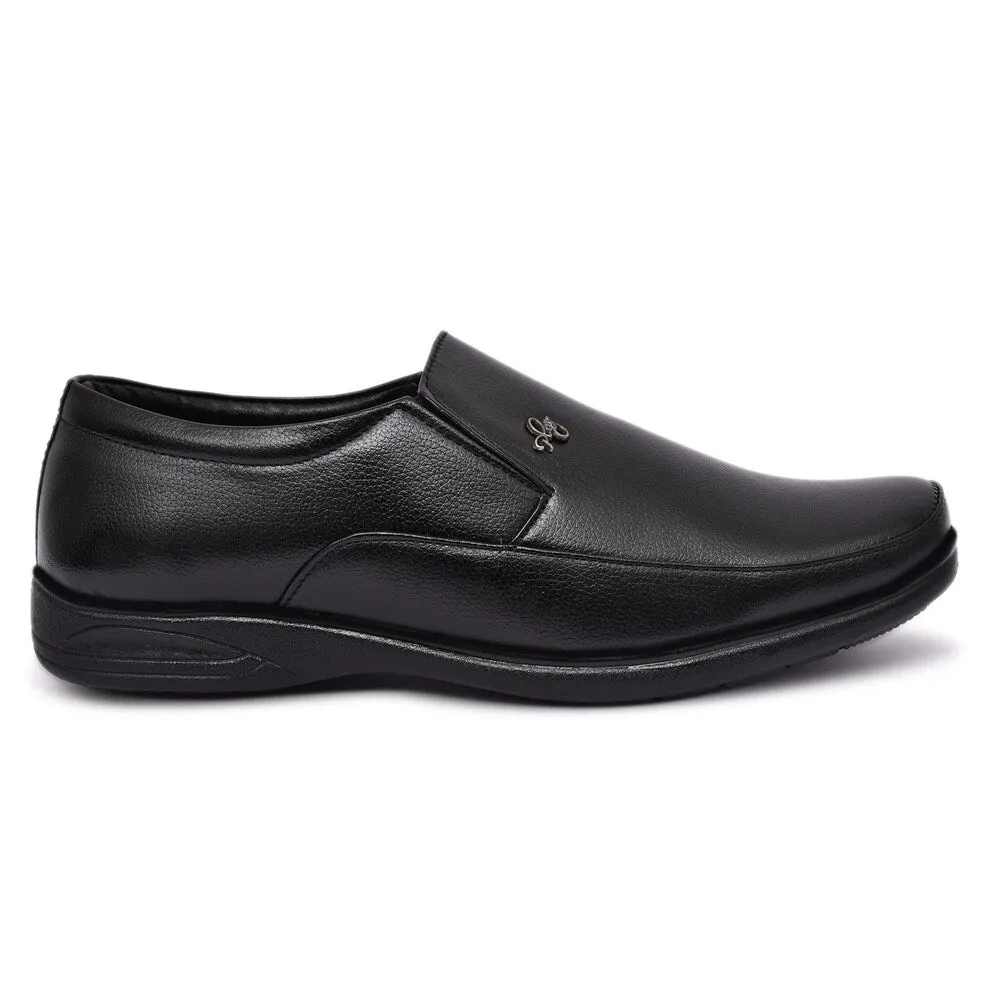 Latest Men's Faux Leather Formal Shoes - MOCCA