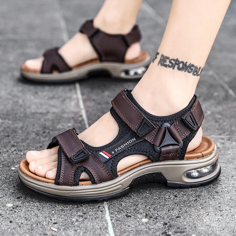 Men Leather Beach Sandals