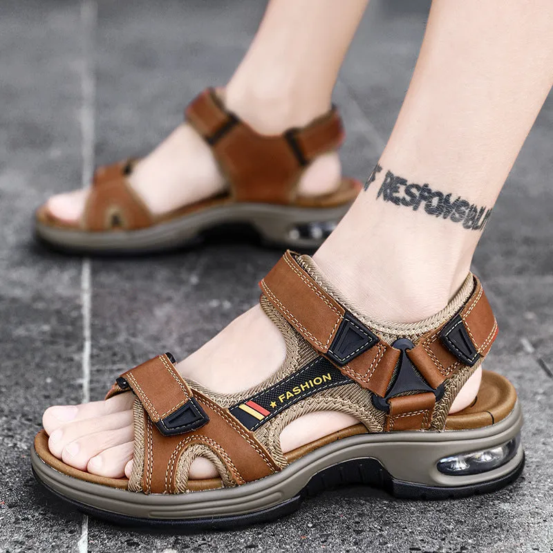 Men Leather Beach Sandals