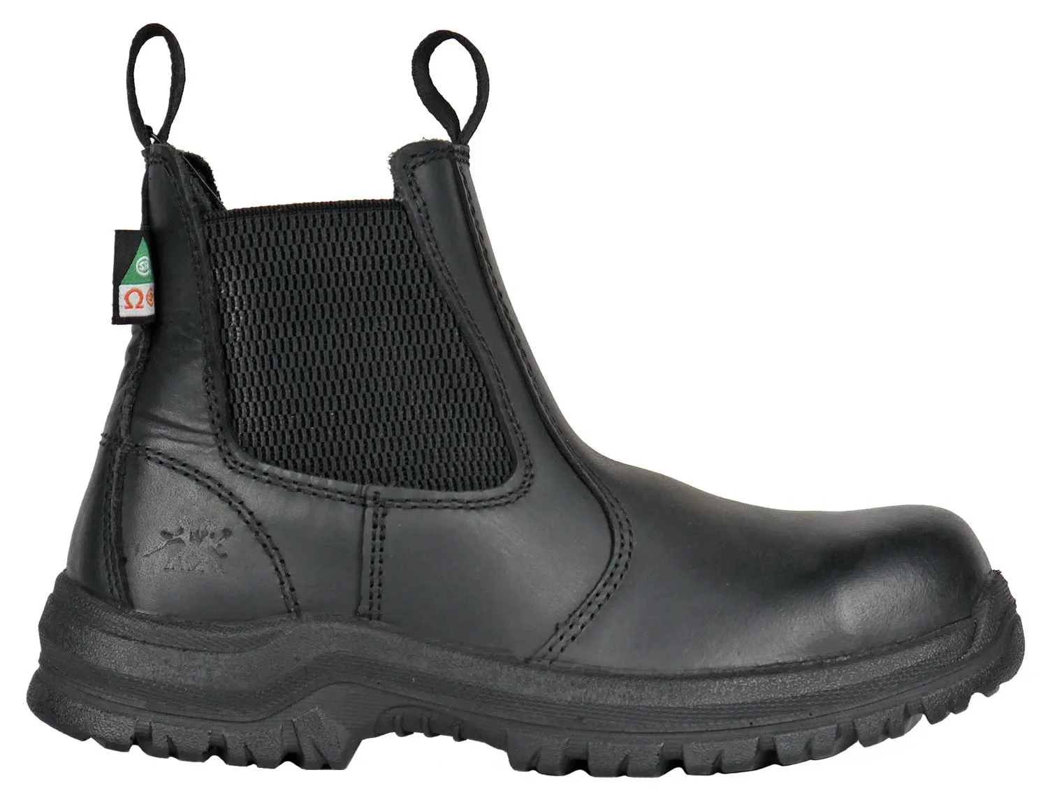 Moxie Trades Womens Angelina Black Leather Full-Grain Work Boots