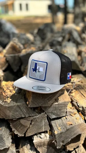 New 2020 Jobes Cap- All Silver/Black Texas blue/grey patch