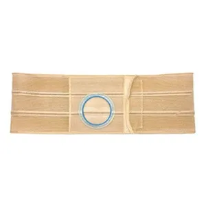 Nu-Hope Support Belt, Original Flat Panel, 3'' Stoma, 6'' Wide, Right, 1'' From Bottom, Large (36'' to 41'' Waist), Beige