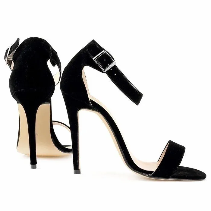 Open Toe Ankle Strap High Heels