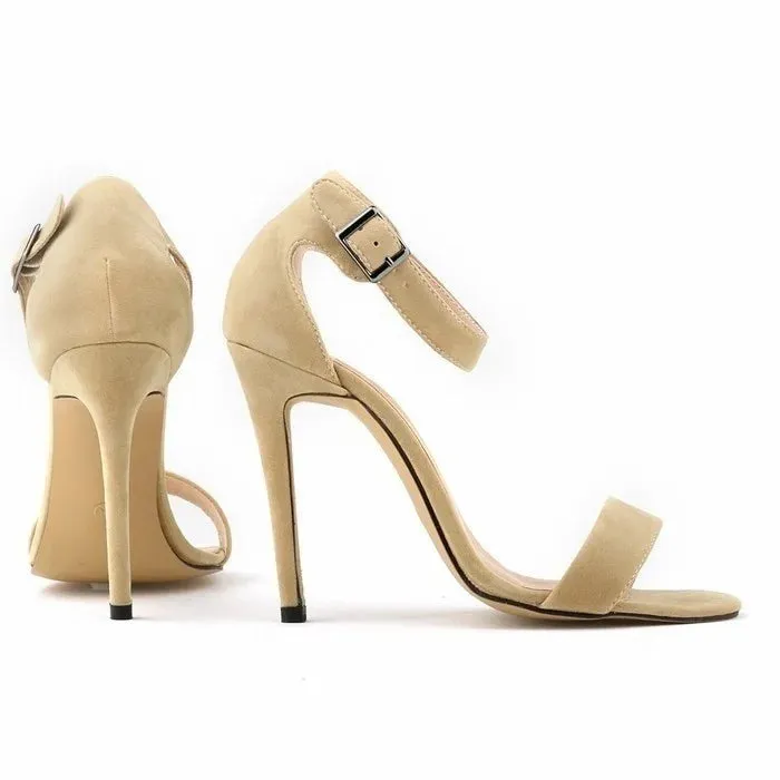 Open Toe Ankle Strap High Heels