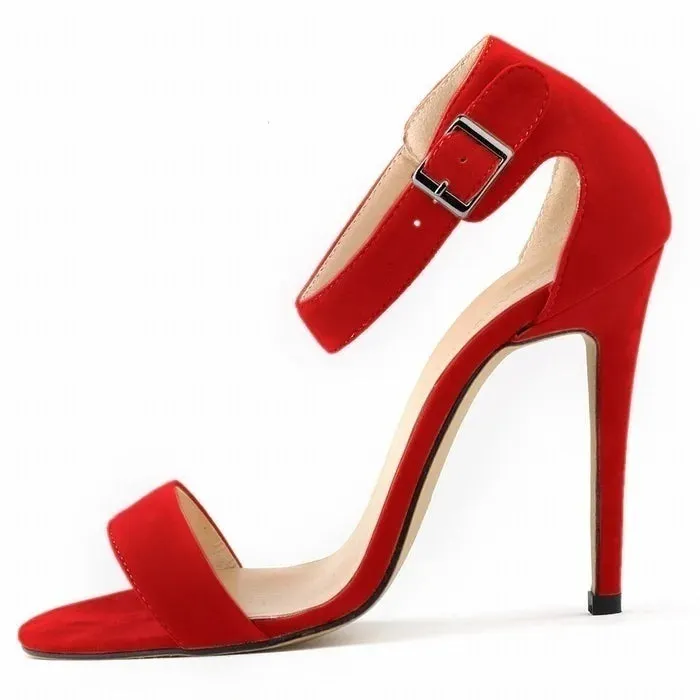 Open Toe Ankle Strap High Heels