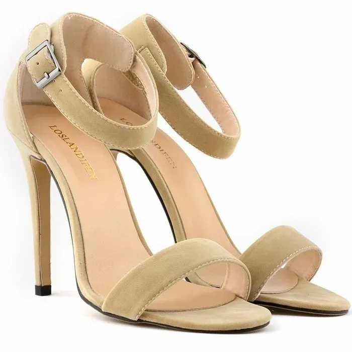 Open Toe Ankle Strap High Heels