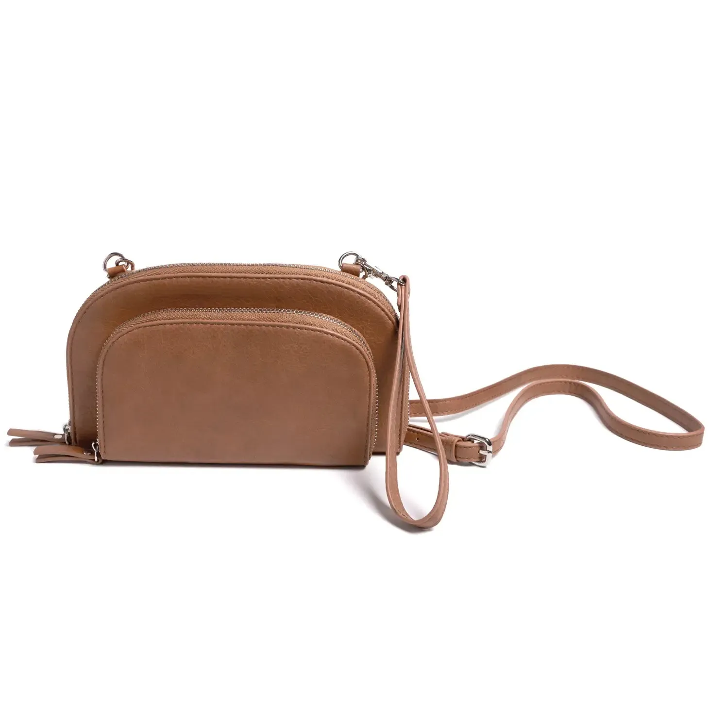 Oval Double Crossbody/Wristlet - 13 Colors